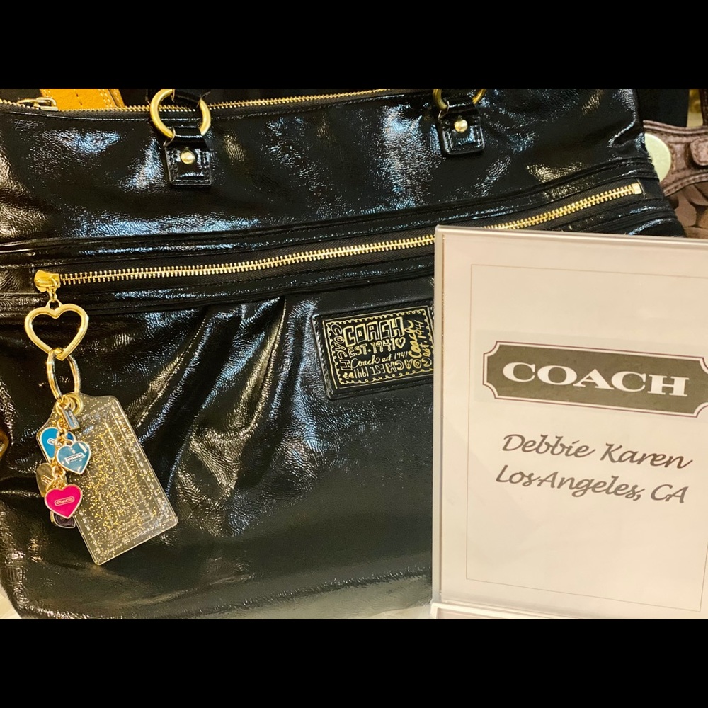 BUNDLE Coach Poppy Liquid Gloss Tote / ShoulderBag